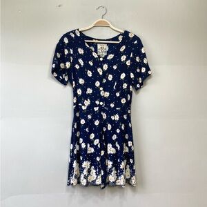 Vintage 90s daisy romper skort